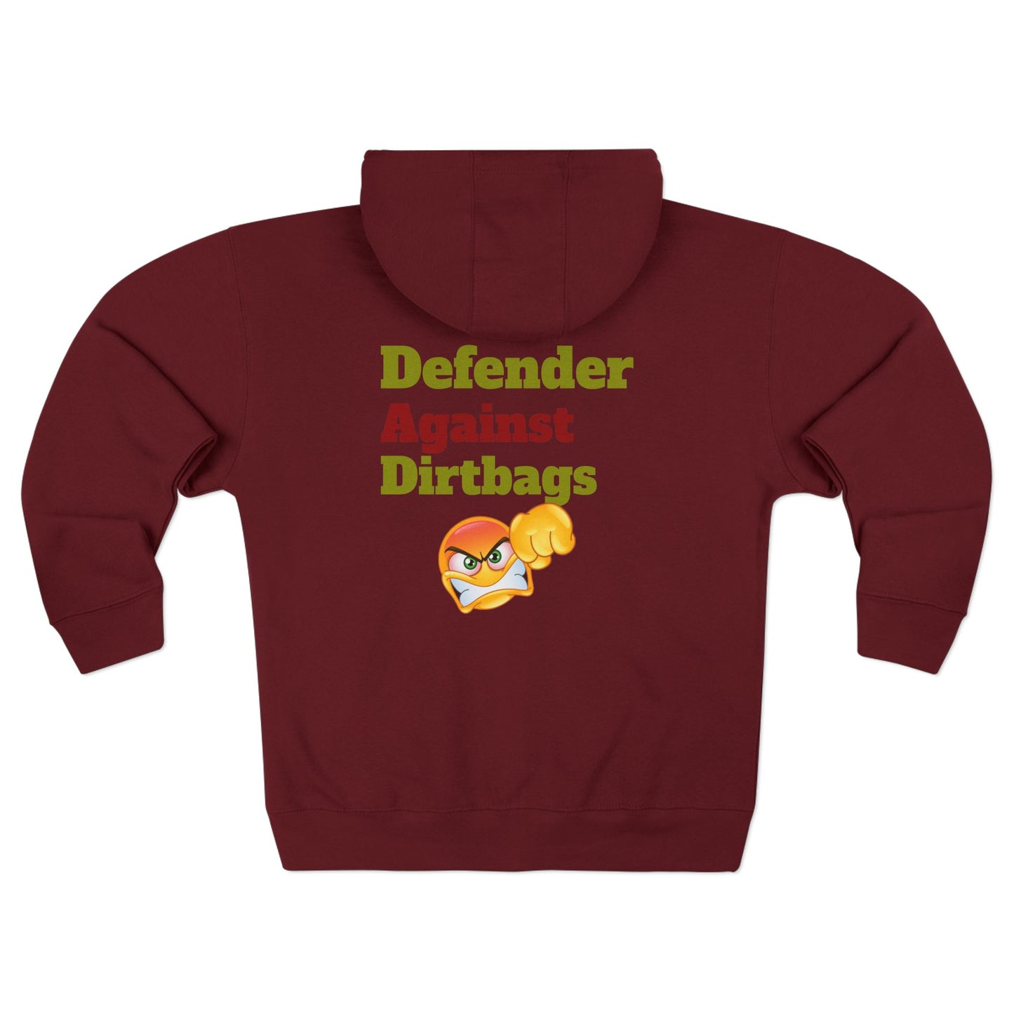 Defender Against Dirtbags Zip Hoodie, Dad Gift, Father's Day Hoodie, Funny Dad Sweatshirt, Gifts for Him, Dad Birthday Present